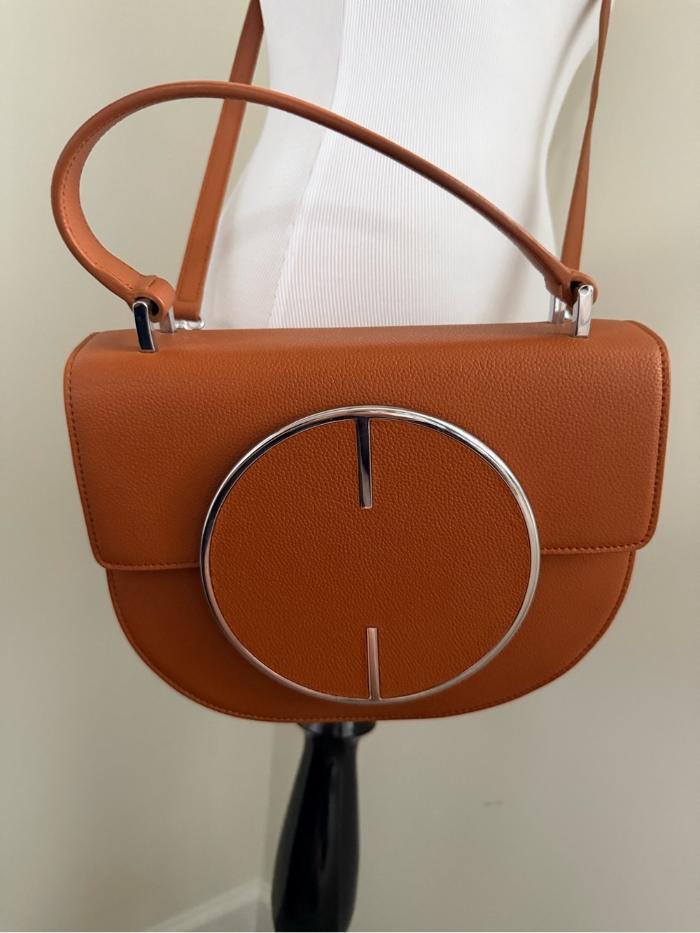 Cult Gaia Brown Leather Vos Handbag Crossbody - Picture 4 of 10